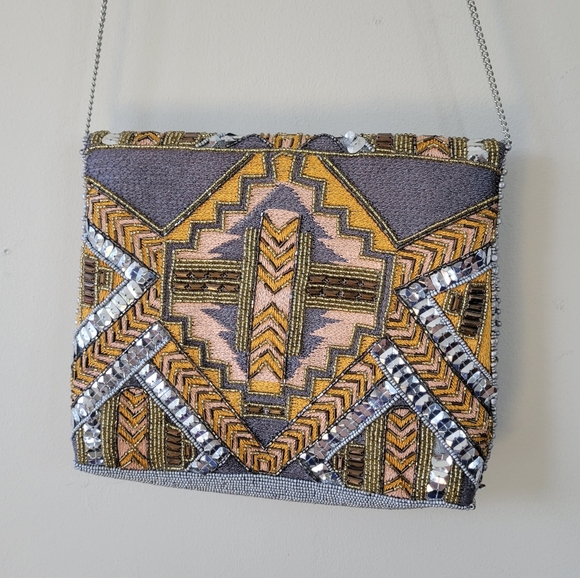 From St Xavier Beaded Crossbody Bag Purse - Picture 4 of 9